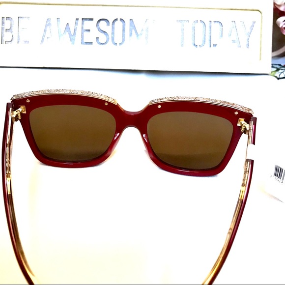 💯Authentic- ETRO Red Frame with Gold Embossed - Picture 6 of 12